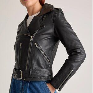 100% Leather Womens Moto Jacket